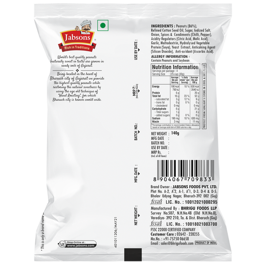 Jabsons Peanuts Thai Sweet Chilli - 24 X 140G