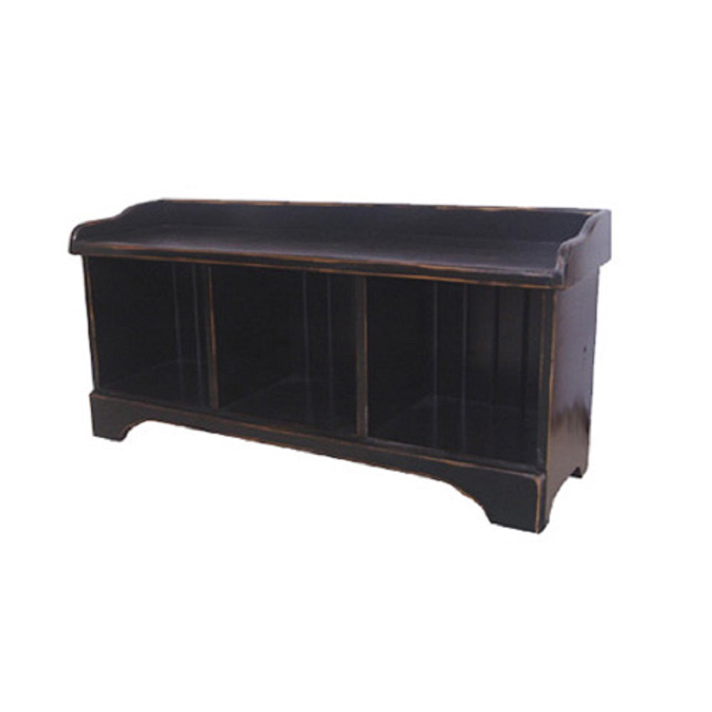 Handcrafted 3-Cube Cubby Bench Authentic Canadian Made Rustic Furniture