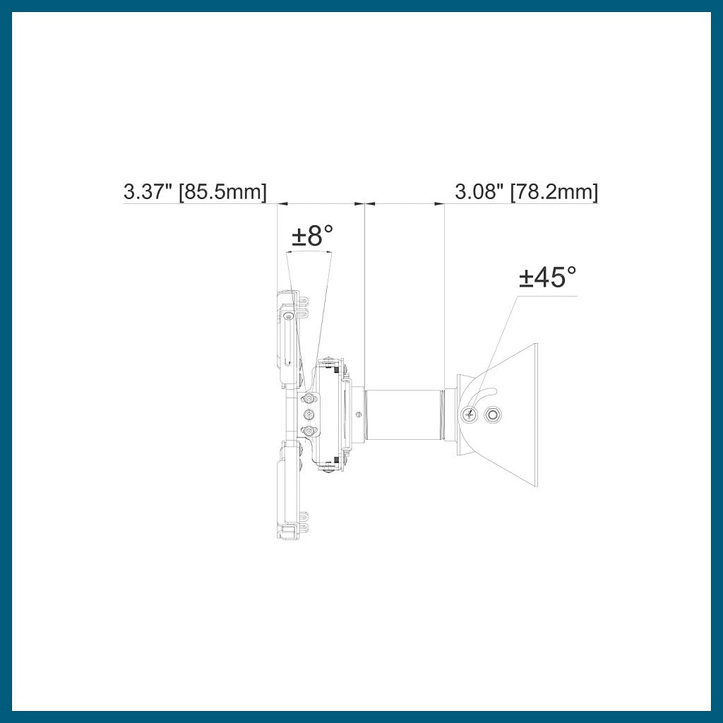 QualGear® Pro-AV QG-KIT-VA-3IN-B 3"-1.5" Vaulted Ceiling Adapte Projector Mount