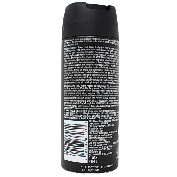 Axe Spray 150ml Black/6 S