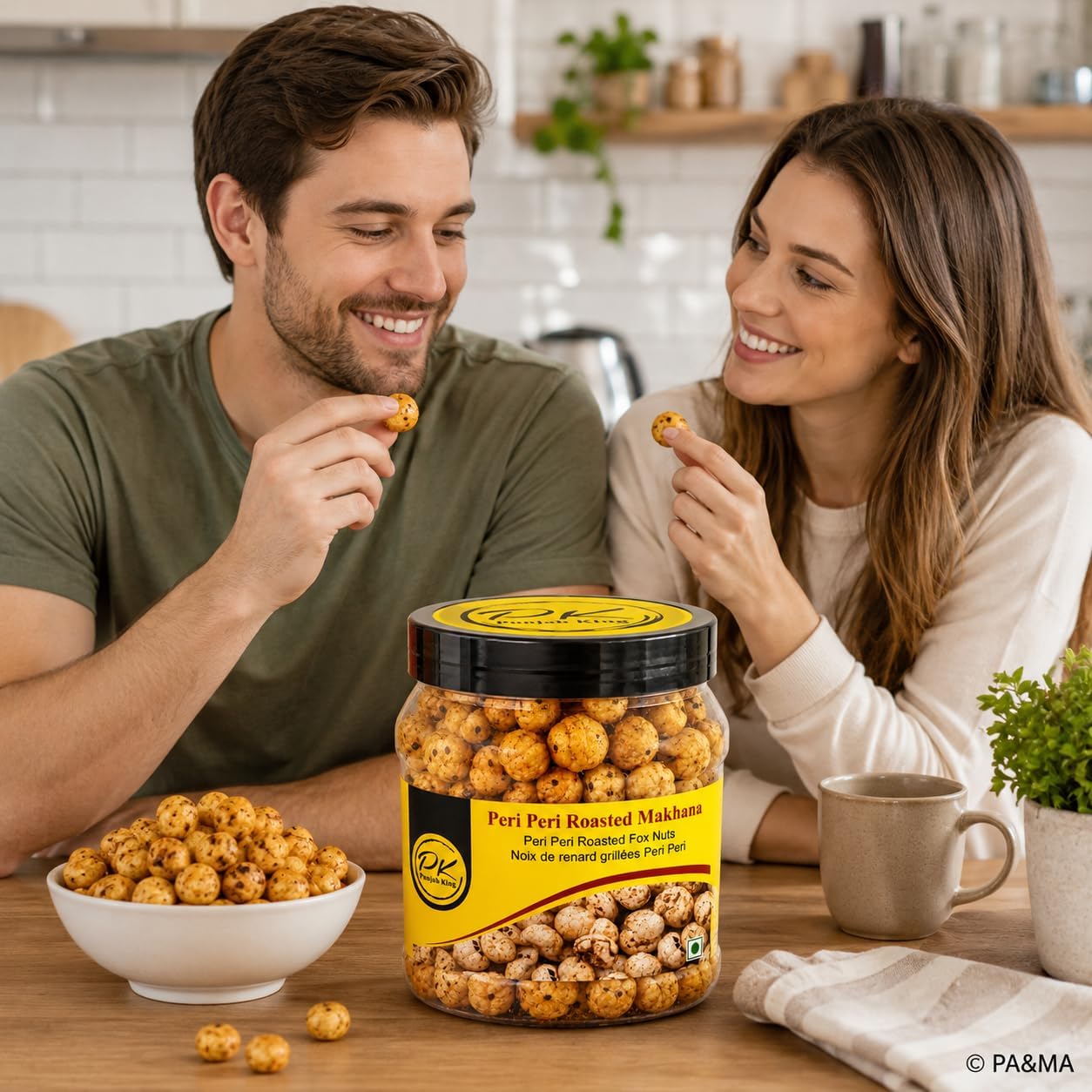 PK Roasted Makhana Peri Peri 100 g – Spicy Peri Peri Fox Nuts | Crunchy Roasted Lotus Seeds | Healthy Protein-Rich Snack
