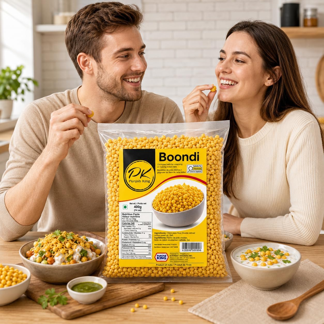 PK Boondi 400 g – Crispy Chickpea Flour Pearls | Traditional Indian Snack for Raita, Chaat & Namkeen