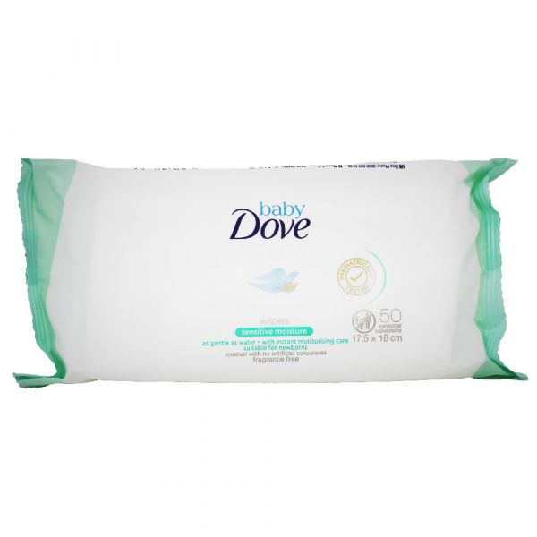 Dove Baby Wipes 50ct Sensitive Moisture/12