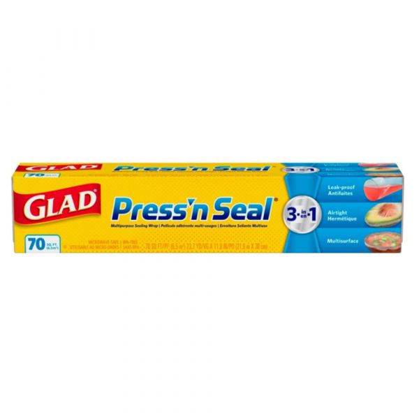 GLAD MULTIPURPOSE SEALING WRAP 13M PRESS'N SEAL/12 ()