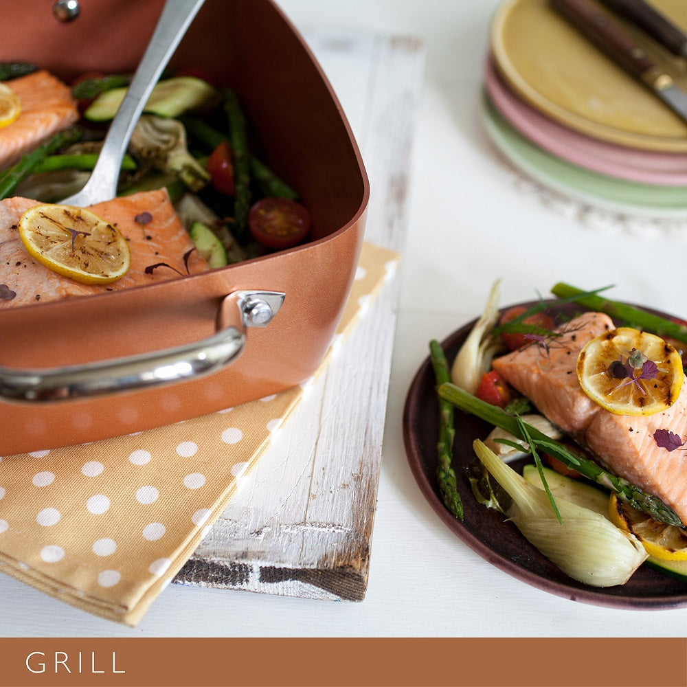 Copper Chef 9.5" Deep Square Non-Stick Pan Holds 4.5 Quarts