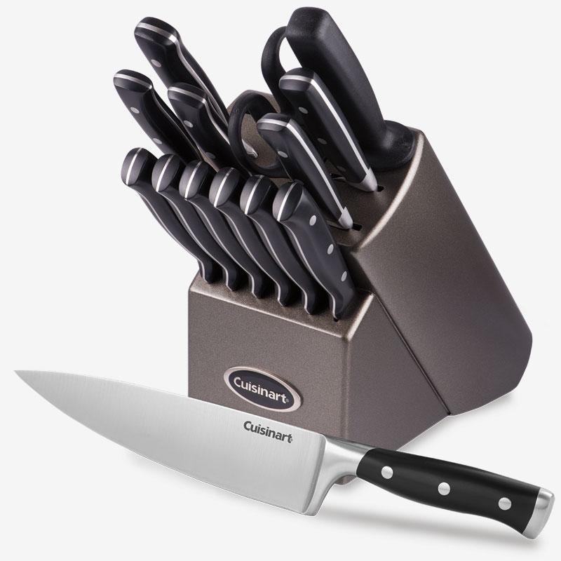 Cuisinart Classic 15-Piece Forged Triple-Rivet Cutlery Block Set TRC-15BC