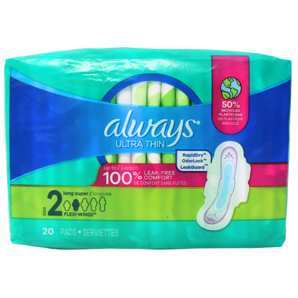 Always Ultra Thin 20ct Long Super/12
