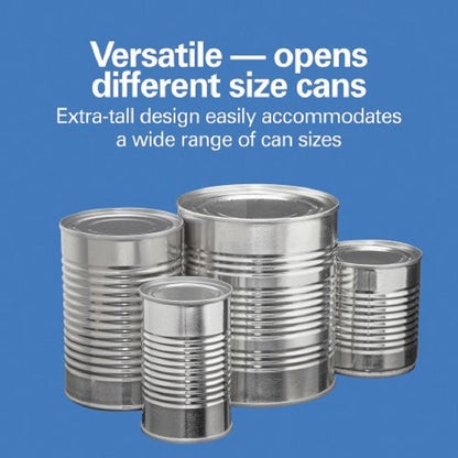 Hamilton Beach 76778 SureCut Stainless Steel Tall Can Opener with OpenMate Multi-Tool, Silver