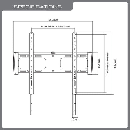 QualGear QG-TM-F-014 Ultra Slim Fixed Wall Mount for most 32-inch to 55-inch TVs