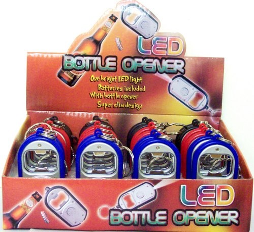 BOTTLE OPENER WITH LED LIGHT & KEY CHAIN