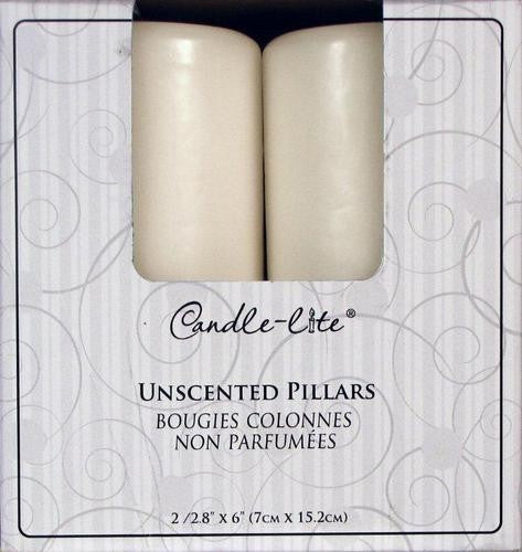 3X6 UNSCENTED PILLAR IVORY 2 PACK (3459245)