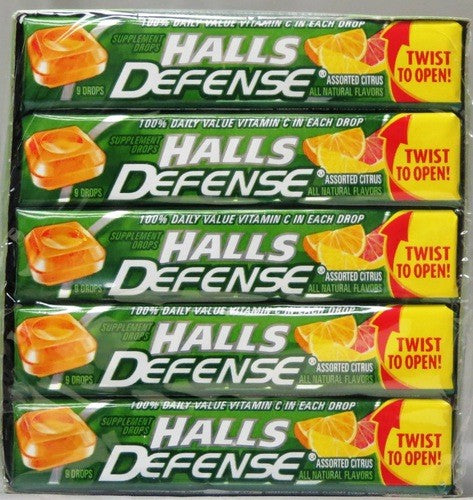 HALLS DROPS 9 PACK - DEFENSE ASSORTED CITRUS