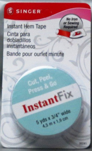 SINGER INSTANT FIX DOUBLE-SIDED HEM TAPE - 3/4"W X 15 YDS..