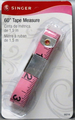 SINGER 60" VINYL TAPE MEASURE, PINK X 3-INNER