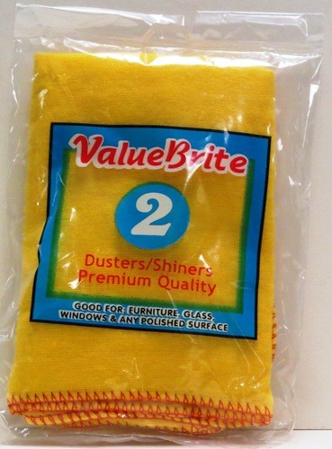 VALUE BRIGHT YELLOW DUSTER CLOTH 2PK