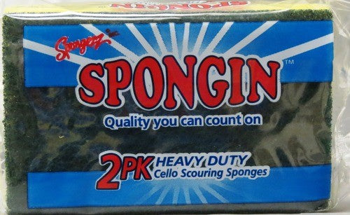 2 PK HEAVY DUTY CELLULOSE SCOURING SPONGES