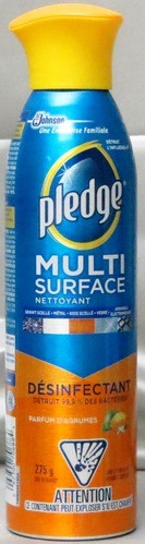 PLEDGE MULTI-SURFACE DISINFECTANT CITRUS 275G X 6..