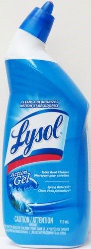 LYSOL TOILET BOWL CLNR ACTION GEL SPRING WATERFALL 710ML X 12..