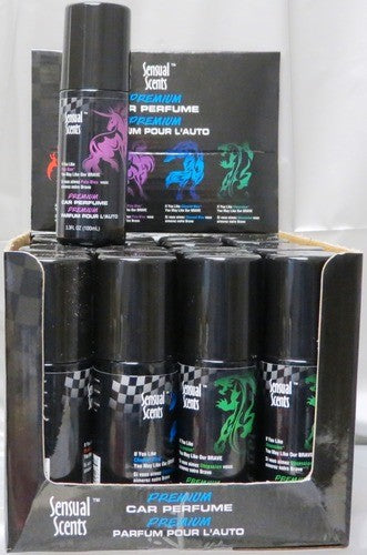 SENSUAL SCENTS CAR AIR FRSHNR SPRAY 4 ASST 100ML X 48..