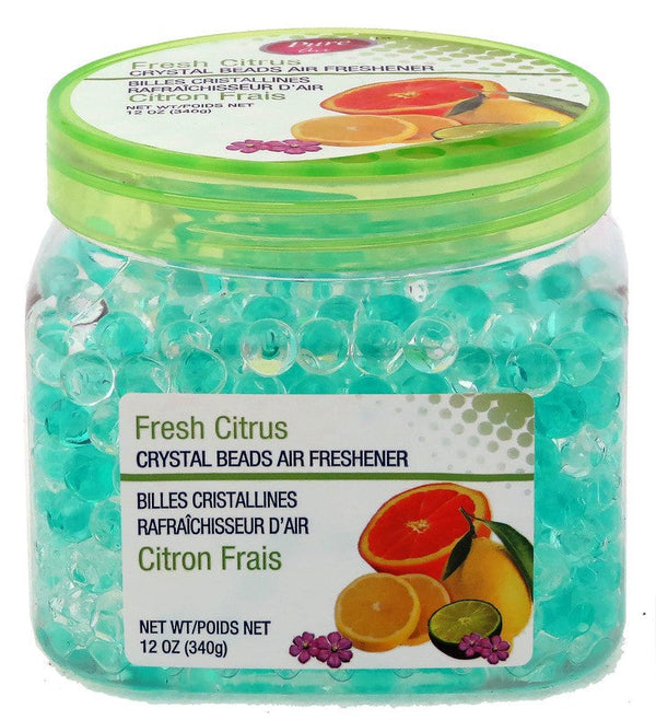 PURE AIR CRYSTAL BEADS AIR FRESHENER FRESH CITRUS 340g X 12