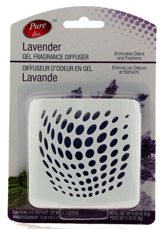 PURE AIR GEL FRAGRANCE DIFFUSER LAVENDER DISPLAY PK X 24