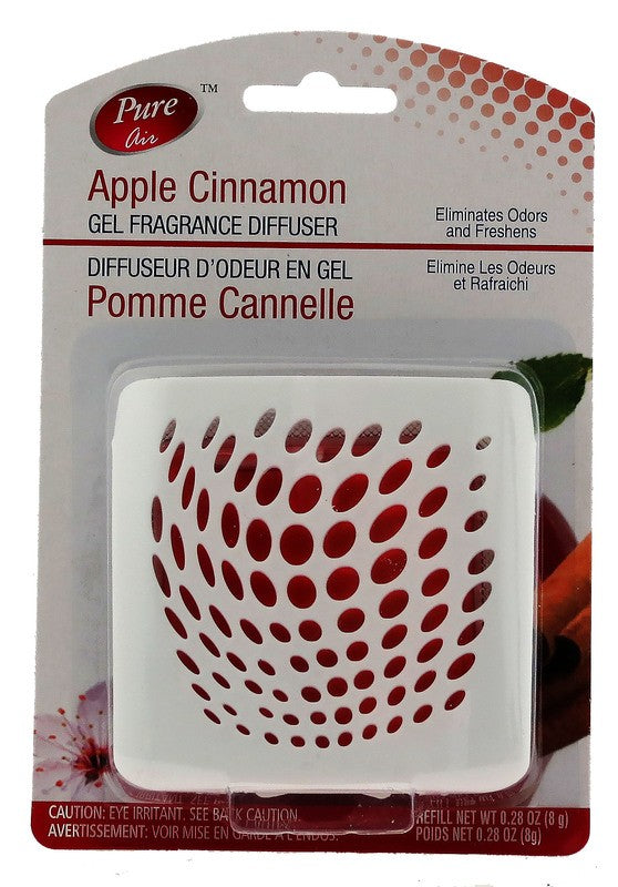 PURE AIR GEL FRAGRANCE DIFFUSER APPLE CINNAMON DISPLAY PK X 24