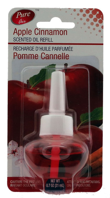 PURE AIR PLUG IN AIR FRESHENER REFILL APPLE CINNAMON 21ml X 24