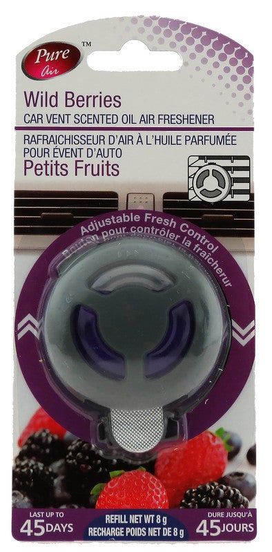 PURE AIR CAR VENT SCENTED OIL FRESHENER WILD BERRIES 8g X 24