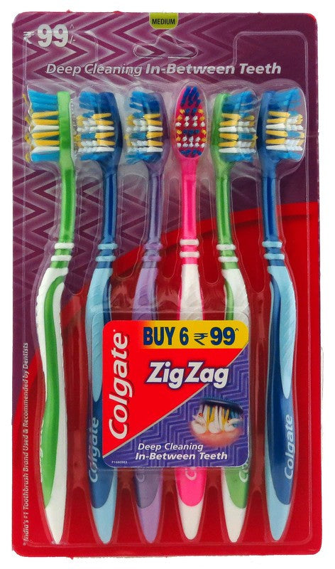 COLGATE ZIGZAG TOOTHBRUSH DEEP CLEANING 6PK