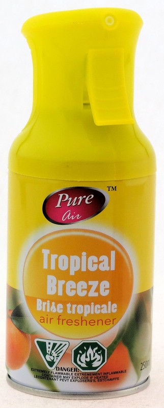 PURE AIR TRIGGER SPRAY FRESHENER TROPICAL BREEZE 250ml X 12