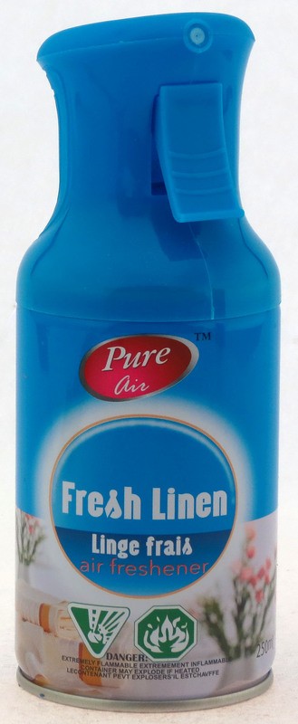 PURE AIR TRIGGER SPRAY FRESHENER FRESH LINEN 250ml X 12