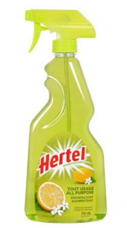 HERTEL ALL PURPOSE DISINFECTANT SPRAY CLEANER LEMON & VERBENA 700ml