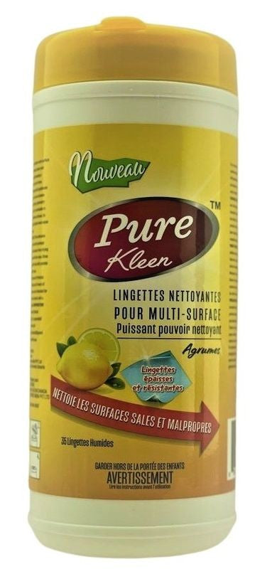 PURE KLEEN MULTISURFACE WIPES CITRUS 35 SHEETS X 12..