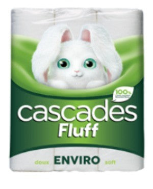 CASCADE FLUFF ENVIRO BATH TISSUE 100% RECYLE 24 ROLL