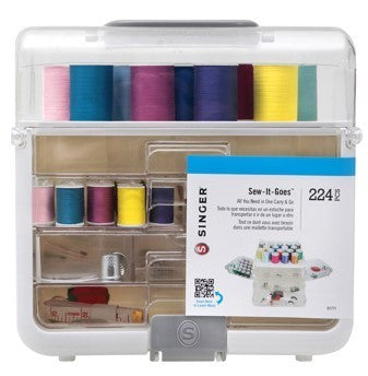 SEW IT GOES, 224 PC ESSENTIALS SEWING KIT IN STORAGE CASE