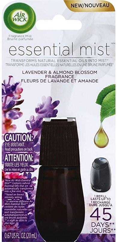 AIRWICK ESSENTIAL MIST REFILL LAVENDER & ALMOND BLOSSOM 20ml