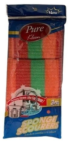 Pure Kleen 3Pk Rainbow Color Cleaning Pad ..