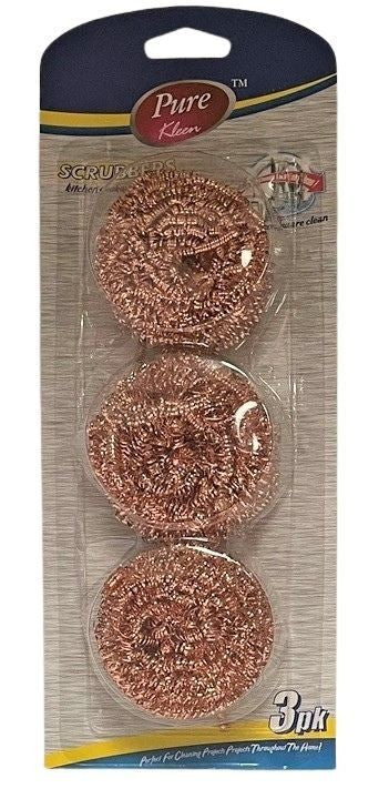 Pure Kleen 3Pk Copper Coated Scrubber/Blister Card ..