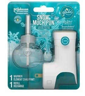 GLADE PLUGINS SCENTED OIL REFILL + WARMER SNOW MUCH FUN 1PK