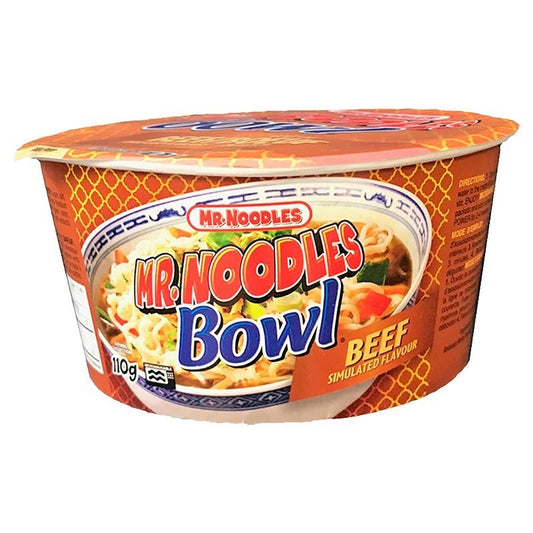 MR. NOODLES BOWL BEEF SIMULATED FLAVOUR 110G