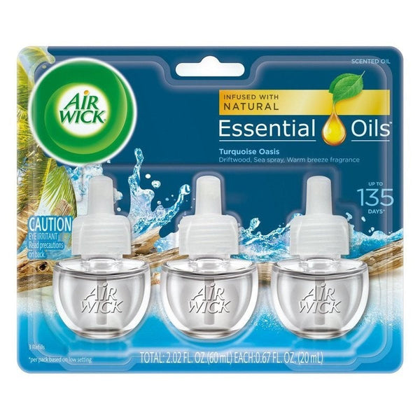 AIR WICK AIR FRESHENER ESSENTIAL MIST SCENTED OIL TURQUOISE OASIS 0+3 20ML