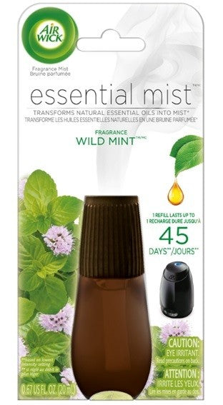 AIR WICK AIR FRESHENER ESSENTIAL MIST WITH 1 REFILL WILD MINT 20ML