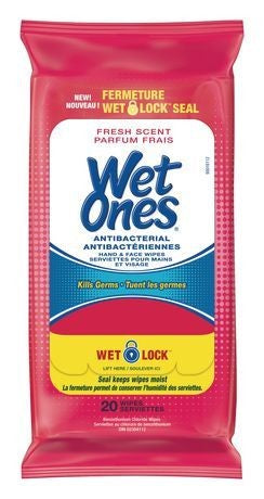 Wet Ones Wipes Antibacterial Travel Pack 20's....