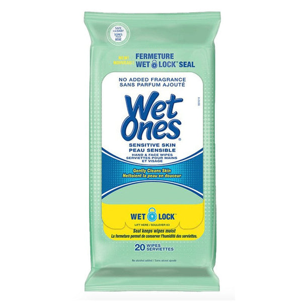 Wet Ones Wipes Sensitive Skin Travel Pack 20's..