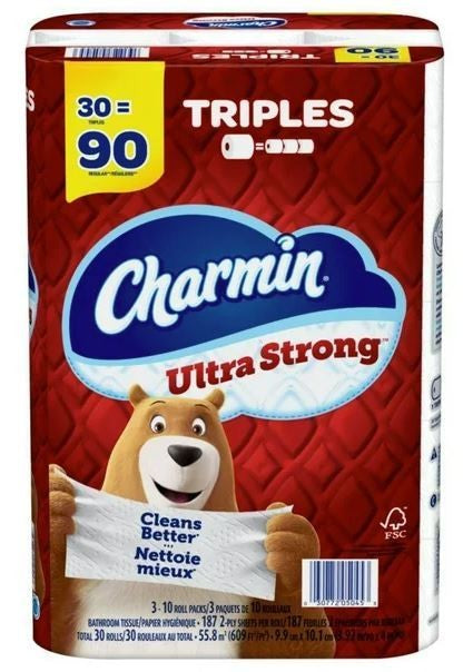 CHARMIN ULTRA STRONG TOILET PAPER 30=90