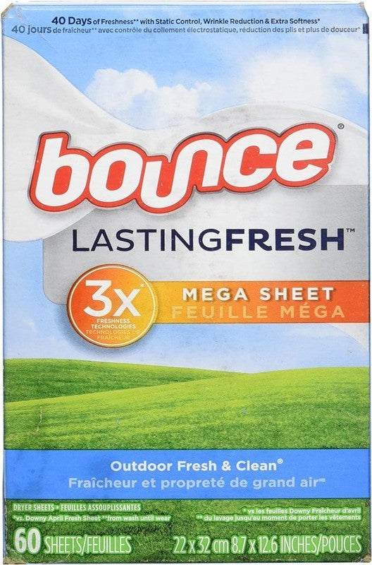 BOUNCE LASTINGFRESH 3X MEGA SHEET 60 SHEETS