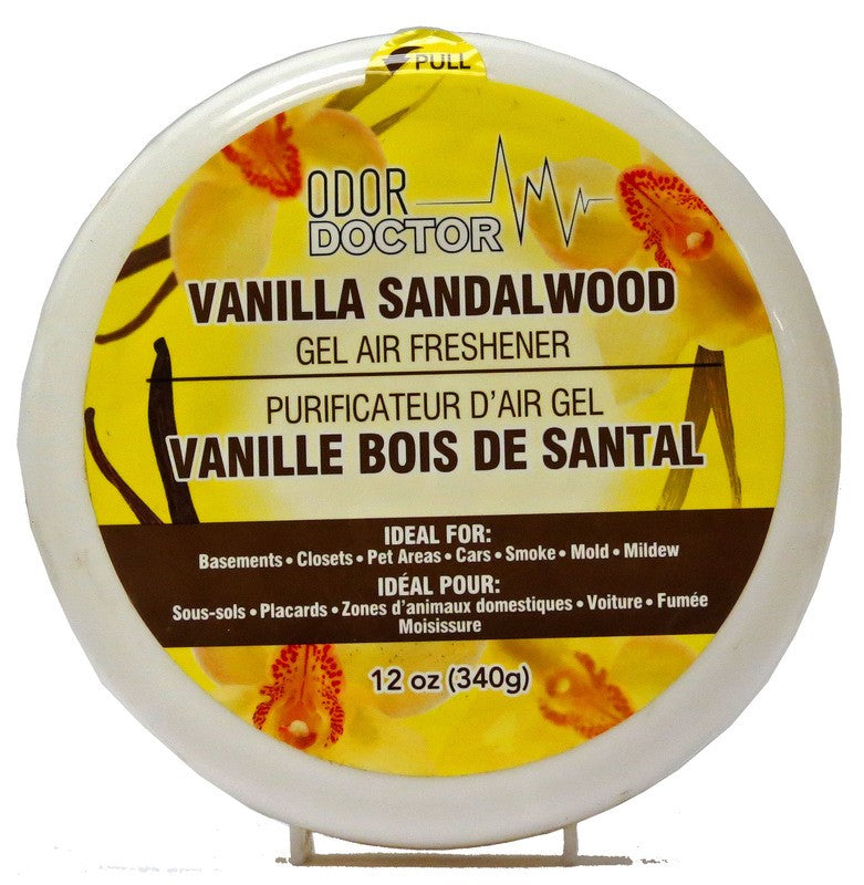 ODOR DOCTOR GEL AIR FRESHENER VANILLA SNDLWD 340G X 12..