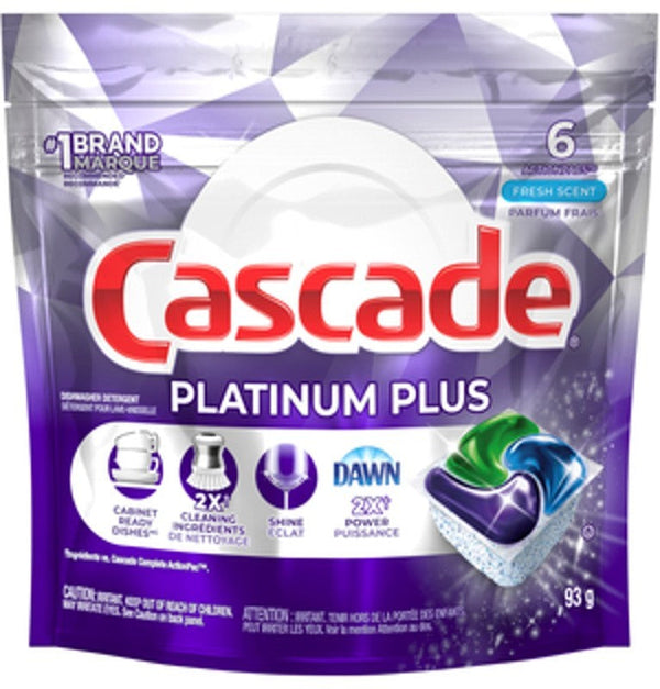 Cascade ActionPacs Platinum Plus Dishwasher Detergent - Fresh Scent