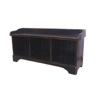 Handcrafted 3-Cube Cubby Bench Authentic Canadian Made Rustic Furniture