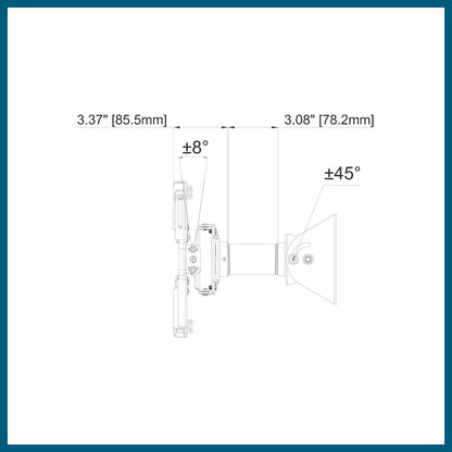 QualGear® Pro-AV QG-KIT-VA-3IN-B  3"-1.5" Vaulted Ceiling Adapte Projector Mount